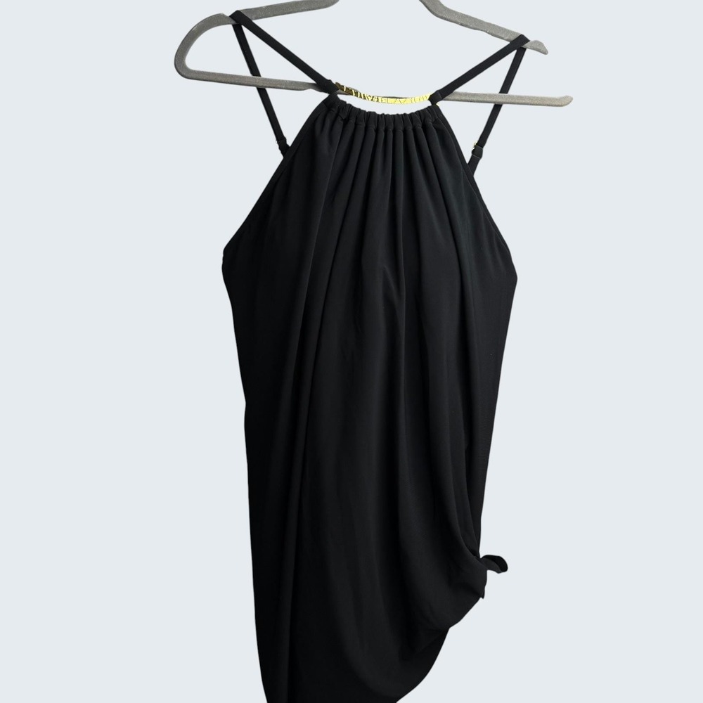 Magicsuit Swimdress 16 Black Draped Parker One Piece Adjustable Straps Swimsuit